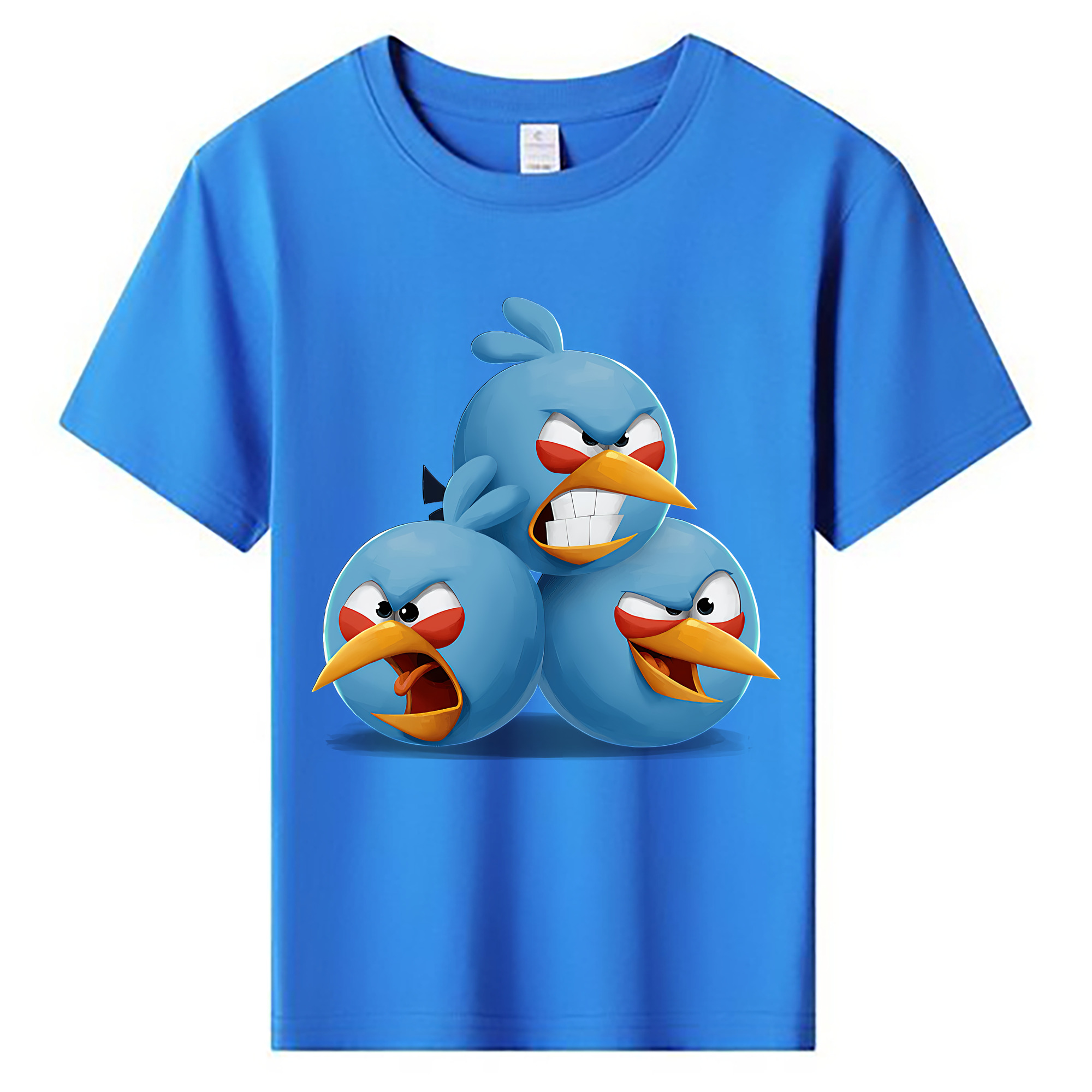 （画像用） Angry Birds アングリーバード 綿100％キッズTシャツ（フロントプリント）